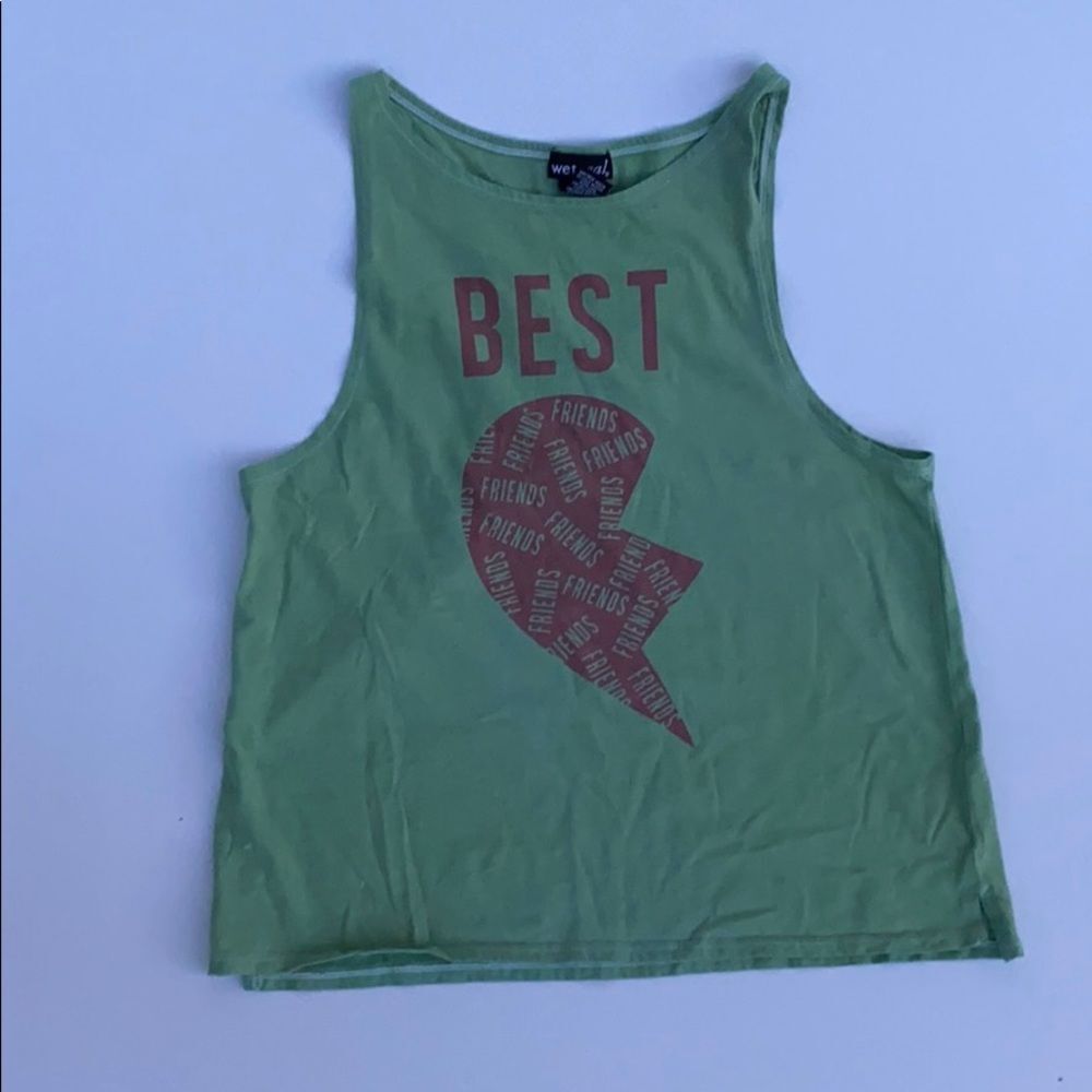 WetSeal Green Best Friends tank - Picture 10 of 10